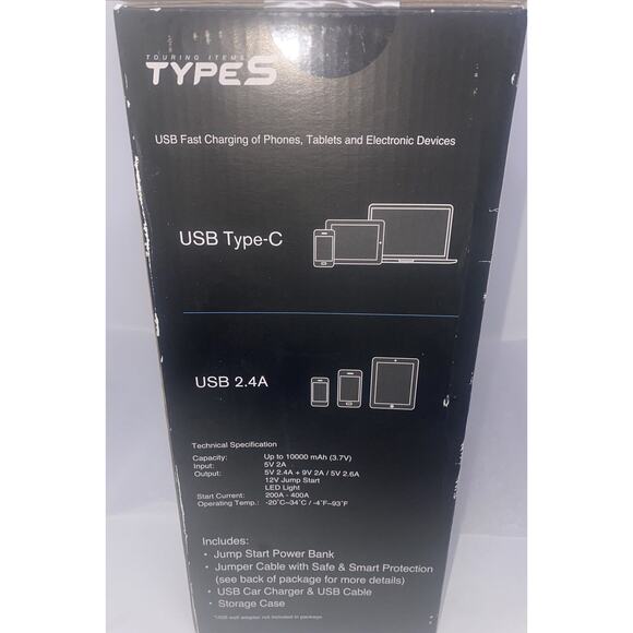 Portable Car Jump Starter Power Bank Vehicle Booster 12V Flashlight USB Charger - Picture 7 of 8